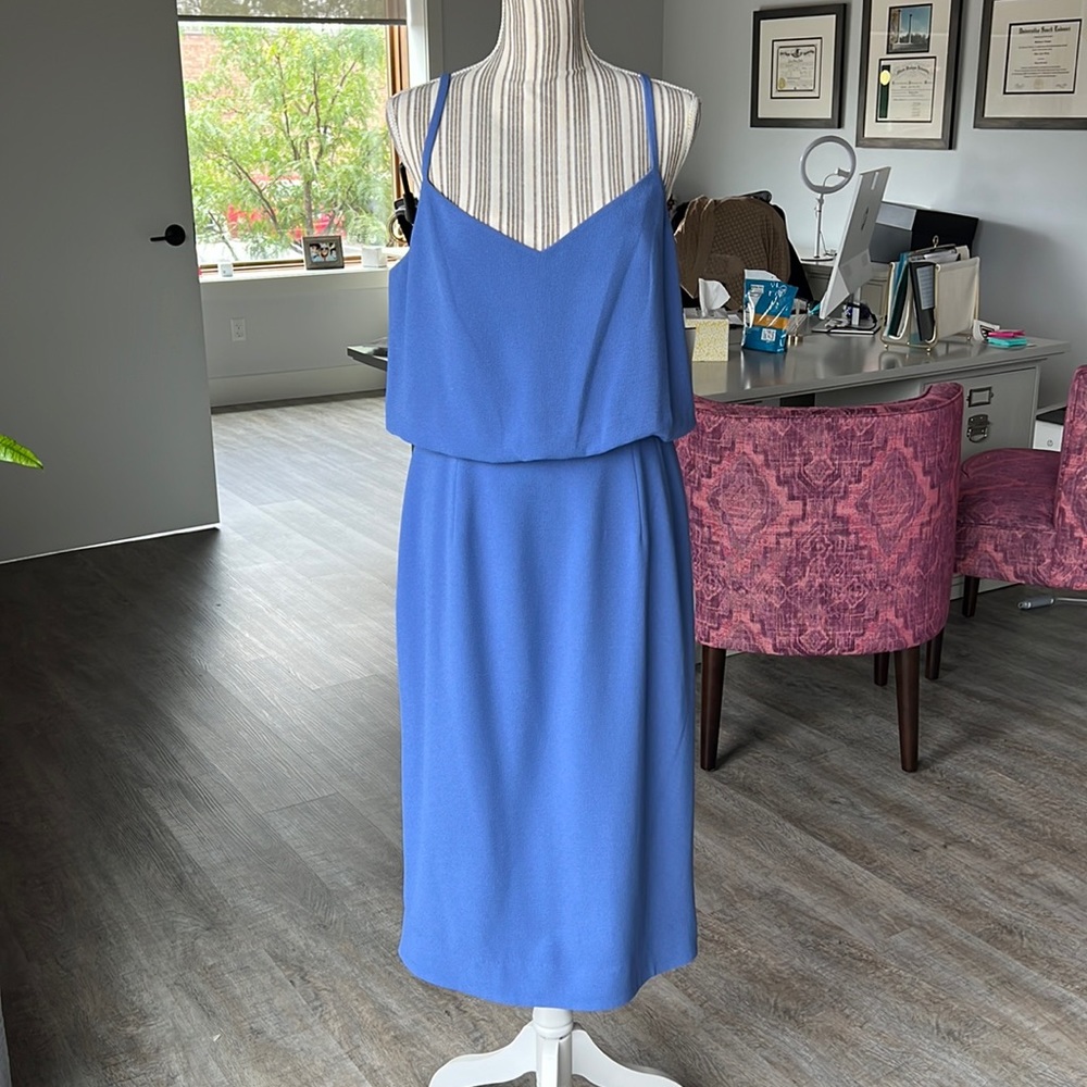 NWT Dress the Population blue dress.